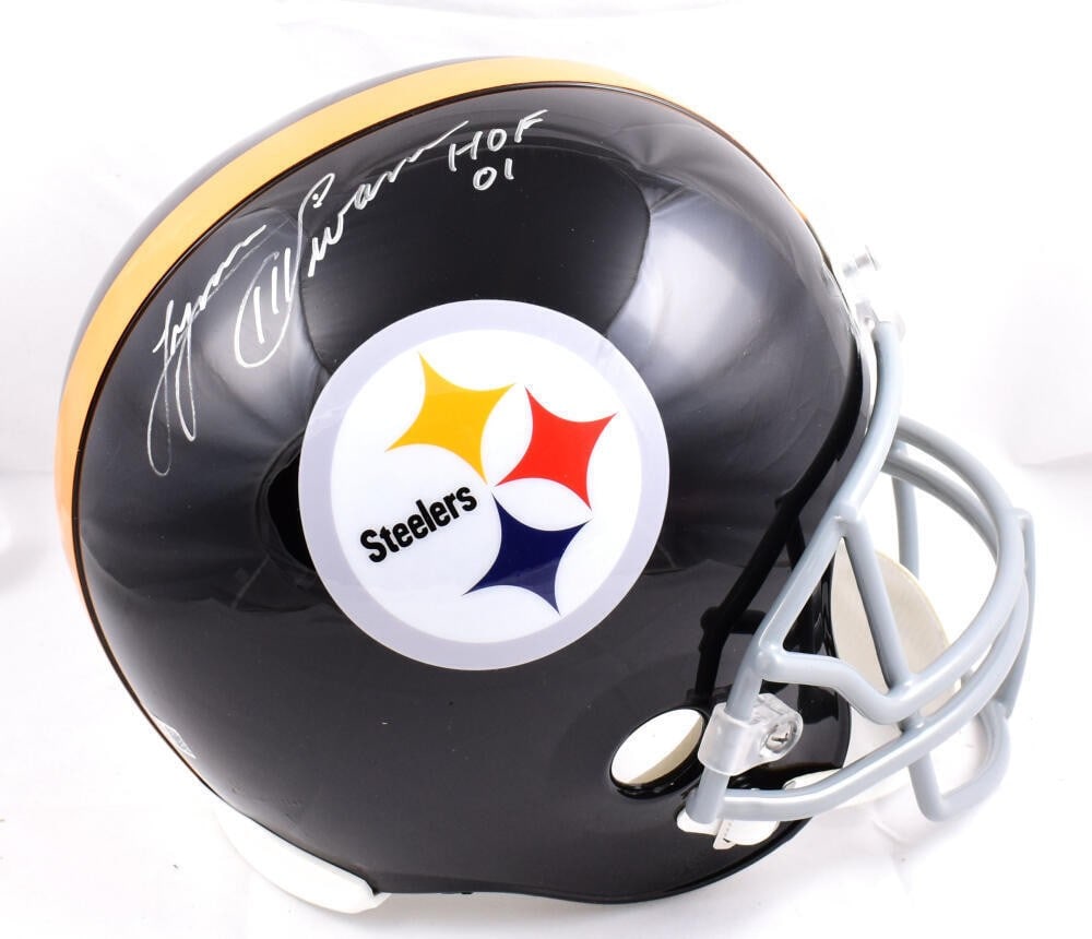 Lynn Swann Autographed Pittsburgh Steelers Full Size Helmet Beckett Holo: Lynn Swann Autographed Pittsburgh Steelers Full Size Helmet Beckett Holo This is an original full-size helmet signed by NFL Hall of Famer Lynn Swann, known for his incredible career with the Pittsburg