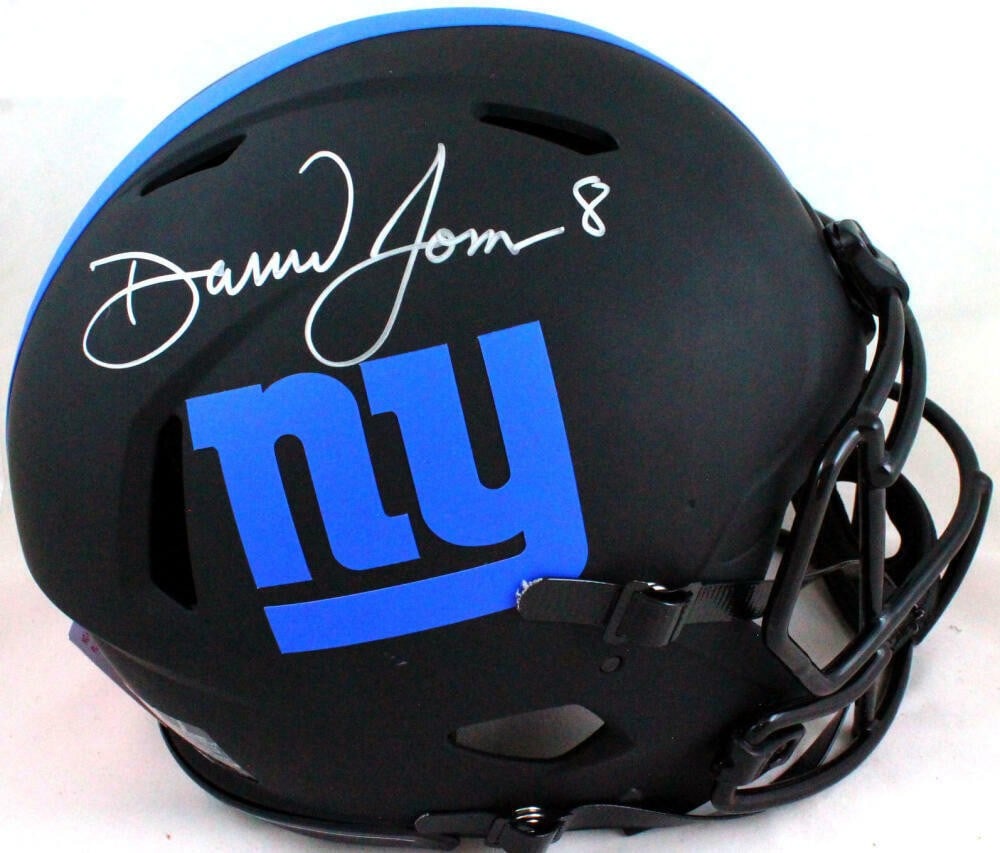 Daniel Jones Signed NY Giants Eclipse Helmet Beckett Authenticated (1 of 9)