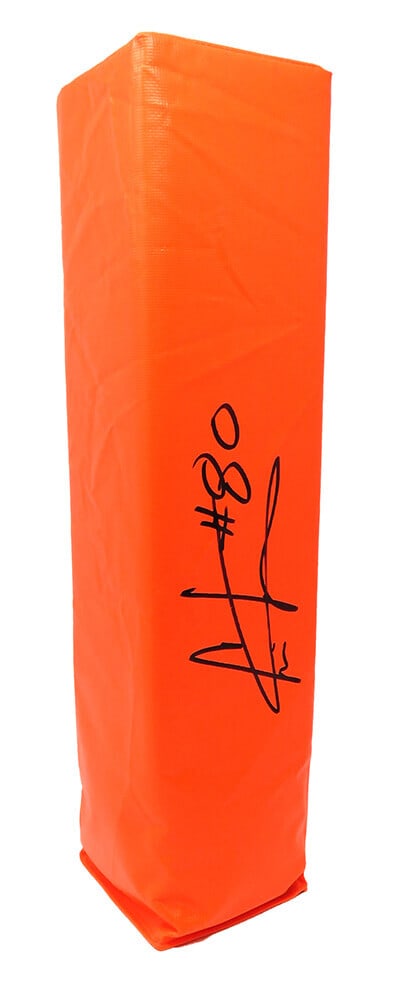 Cris Carter Signed Minnesota Vikings Orange Endzone Pylon with COA: Cris Carter Signed Minnesota Vikings Orange Endzone Pylon with COA Celebrate the legacy of Cris Carter with this signed orange endzone pylon from his time with the Minnesota Vikings. This unique piece