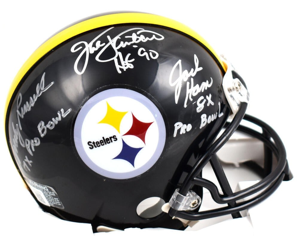 Pittsburgh Steelers Mini Helmet Signed by Jack Lambert Jack Ham Andy Russell Beckett Authenticated (1 of 10)