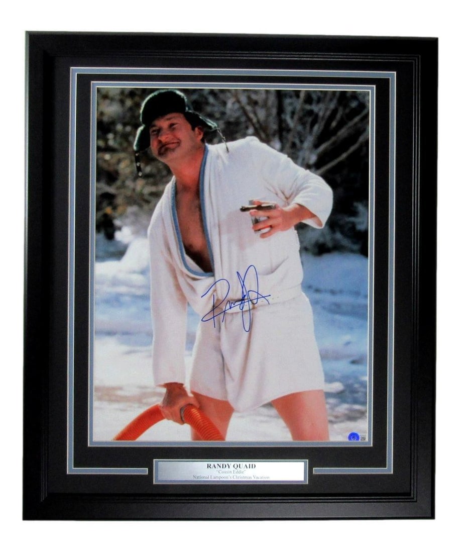 Randy Quaid Signed 16x20 Christmas Vacation Photo Framed BAS Authenticated: Randy Quaid Signed 16x20 Christmas Vacation Photo Framed BAS Authenticated This stunning 16x20 photo features Randy Quaid's signature from the classic film "Christmas Vacation," beautifully framed to