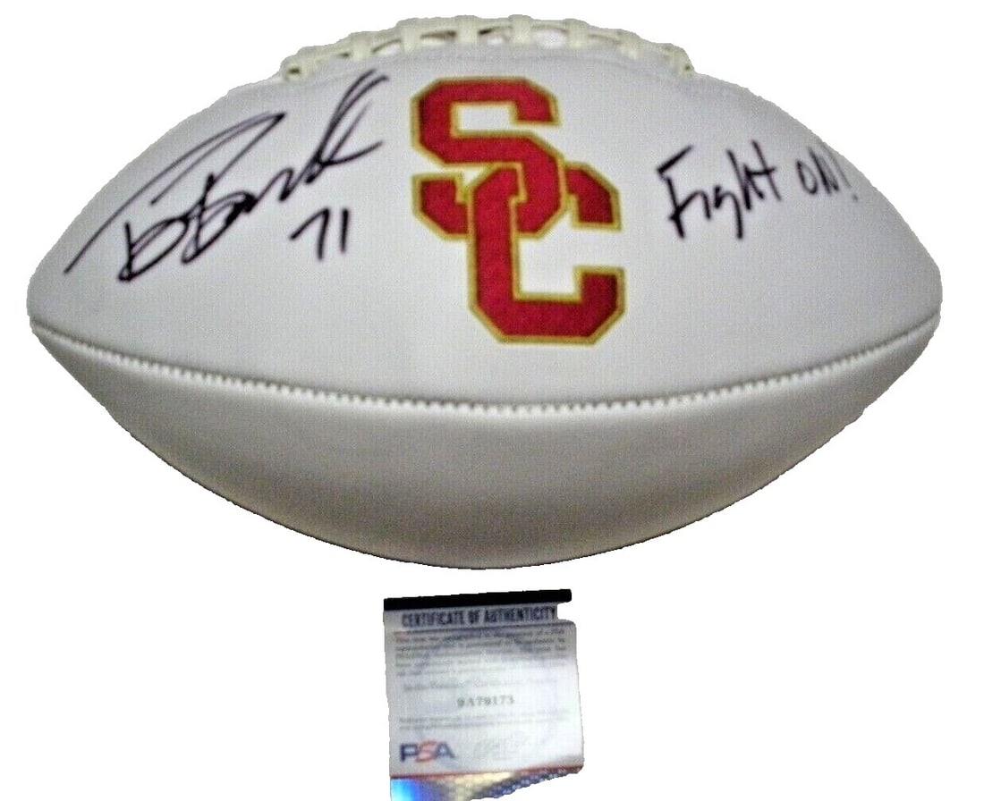 Tony Boselli Signed Football USC Trojans Jaguars Beckett COA: Tony Boselli Signed Football USC Trojans Jaguars Beckett COA This is an original signed football featuring Tony Boselli, showcasing his connection to both the USC Trojans and Jacksonville Jaguars. The