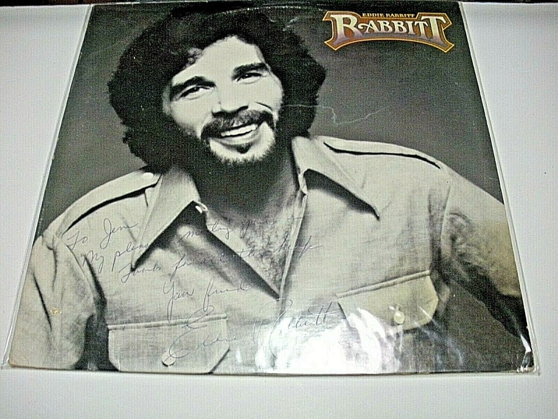 Eddie Rabbitt Signed LP Record Album with COA (1 of 2)