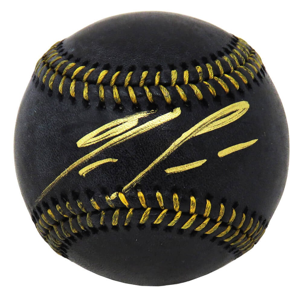 Ronald Acuna Jr. Signed Rawlings Black MLB Baseball Beckett Authenticated: Ronald Acuna Jr. Signed Rawlings Black MLB Baseball Beckett Authenticated This is a signed Rawlings official black MLB baseball by Ronald Acuna Jr., the star player of the Atlanta Braves. The baseball