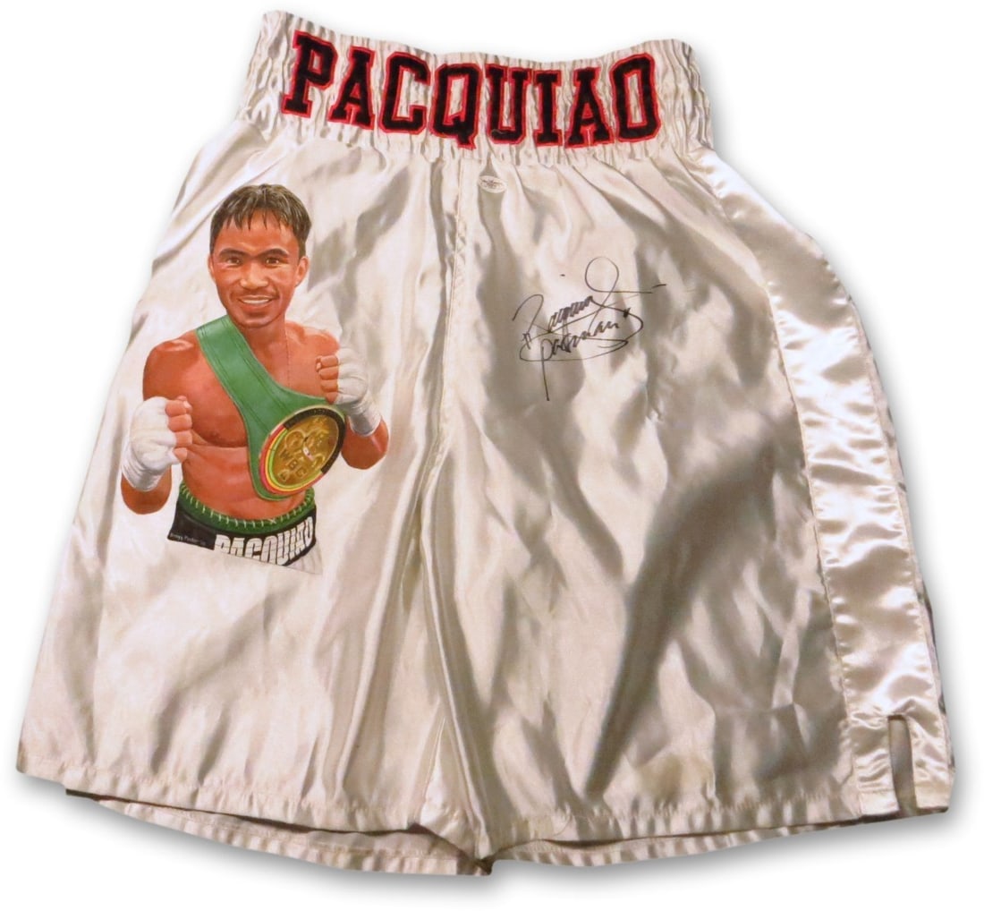 Manny Pacquiao Signed Custom Painted Boxing Trunks JSA Authenticated (1 of 5)