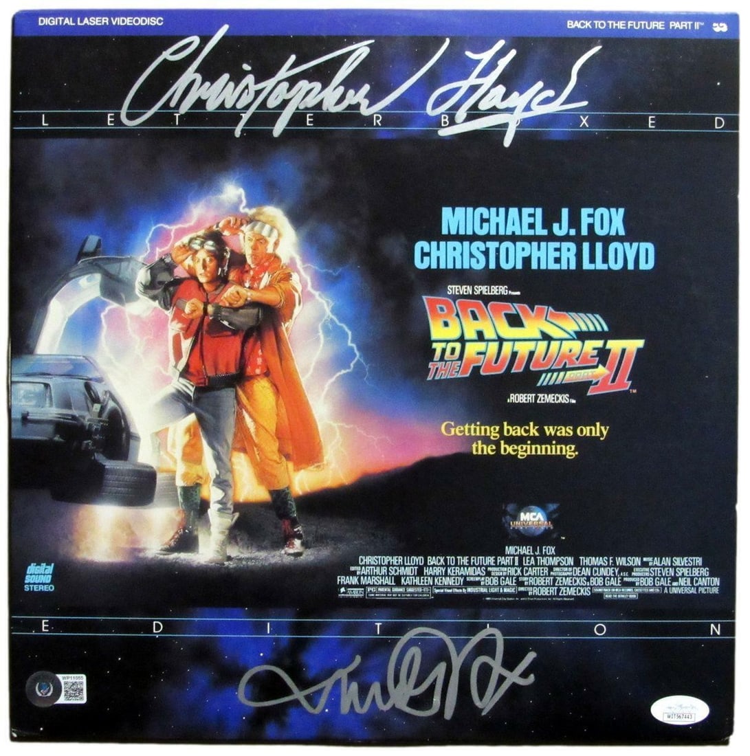 Michael J Fox Christopher Lloyd Dual-Signed Back to the Future Laser Disc Beckett JSA Authenticated (1 of 6)