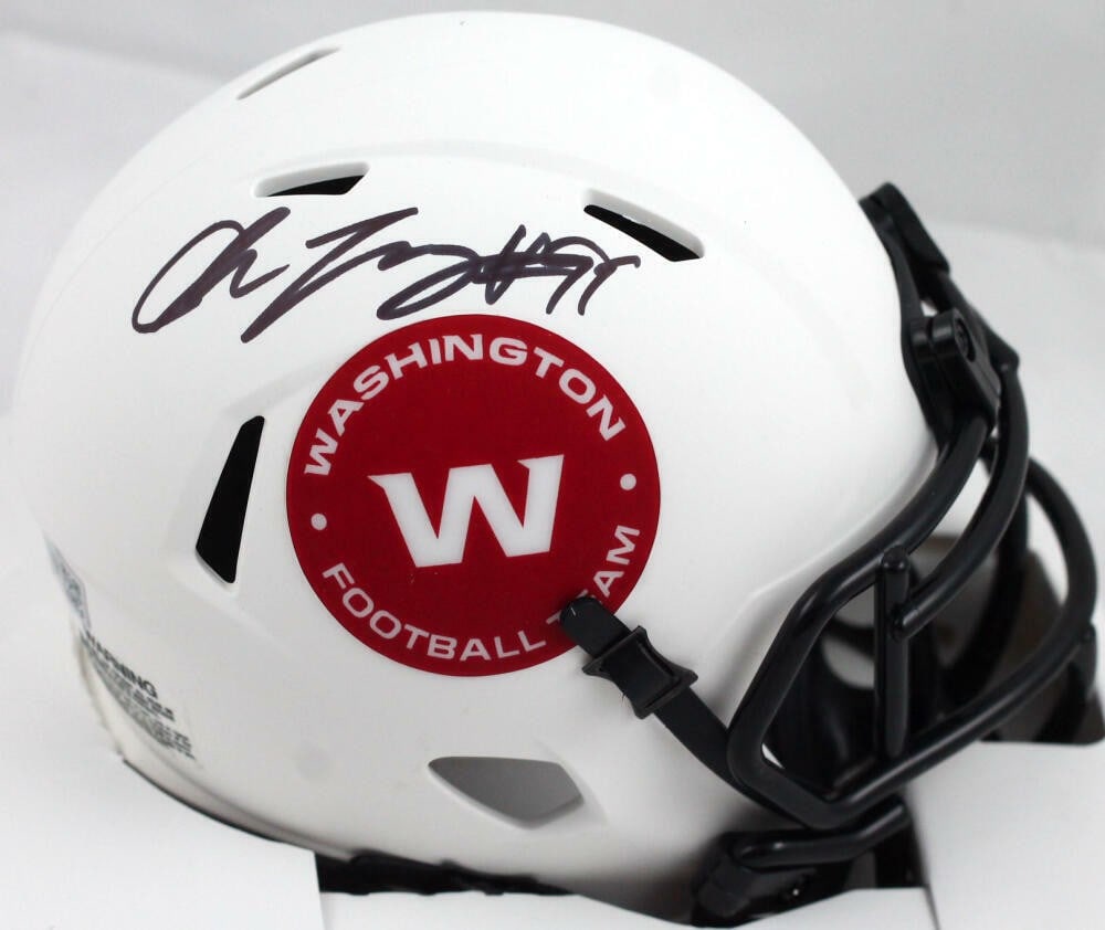 Chase Young Autographed Washington Football Team Mini Helmet Fanatics Authentic: Chase Young Autographed Washington Football Team Mini Helmet Fanatics Authentic This Chase Young signed mini helmet is an official piece of memorabilia from the Washington Football Team. The helmet fe