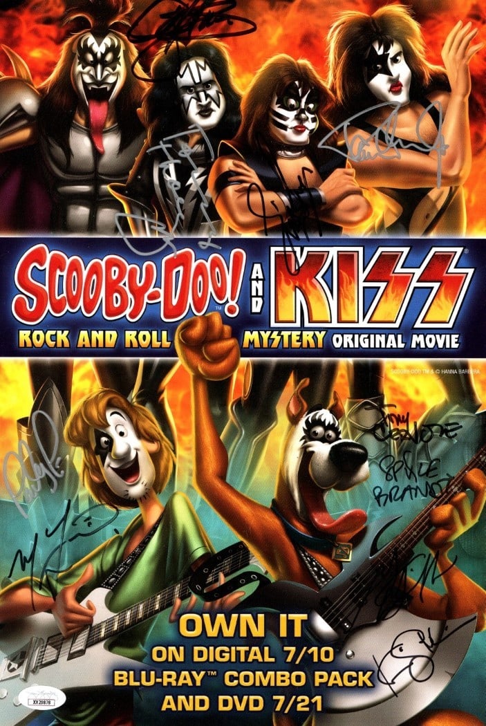KISS Scooby Doo 10x15 Poster Signed by 9 Cast JSA Authenticated (1 of 3)