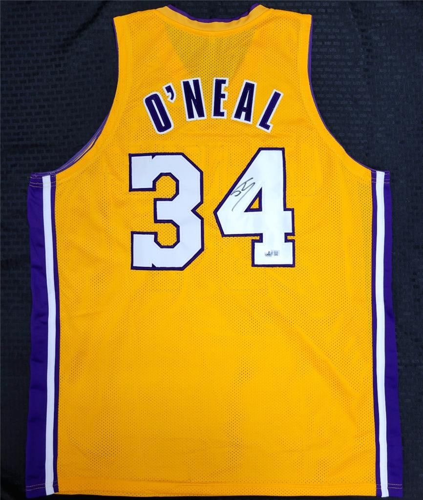 Shaquille O'Neal Signed Lakers Jersey Autographed Beckett BAS: Shaquille O'Neal Signed Lakers Jersey Autographed Beckett BAS This is an original Los Angeles Lakers jersey signed by basketball legend Shaquille O'Neal. The jersey comes with Beckett Authentication S