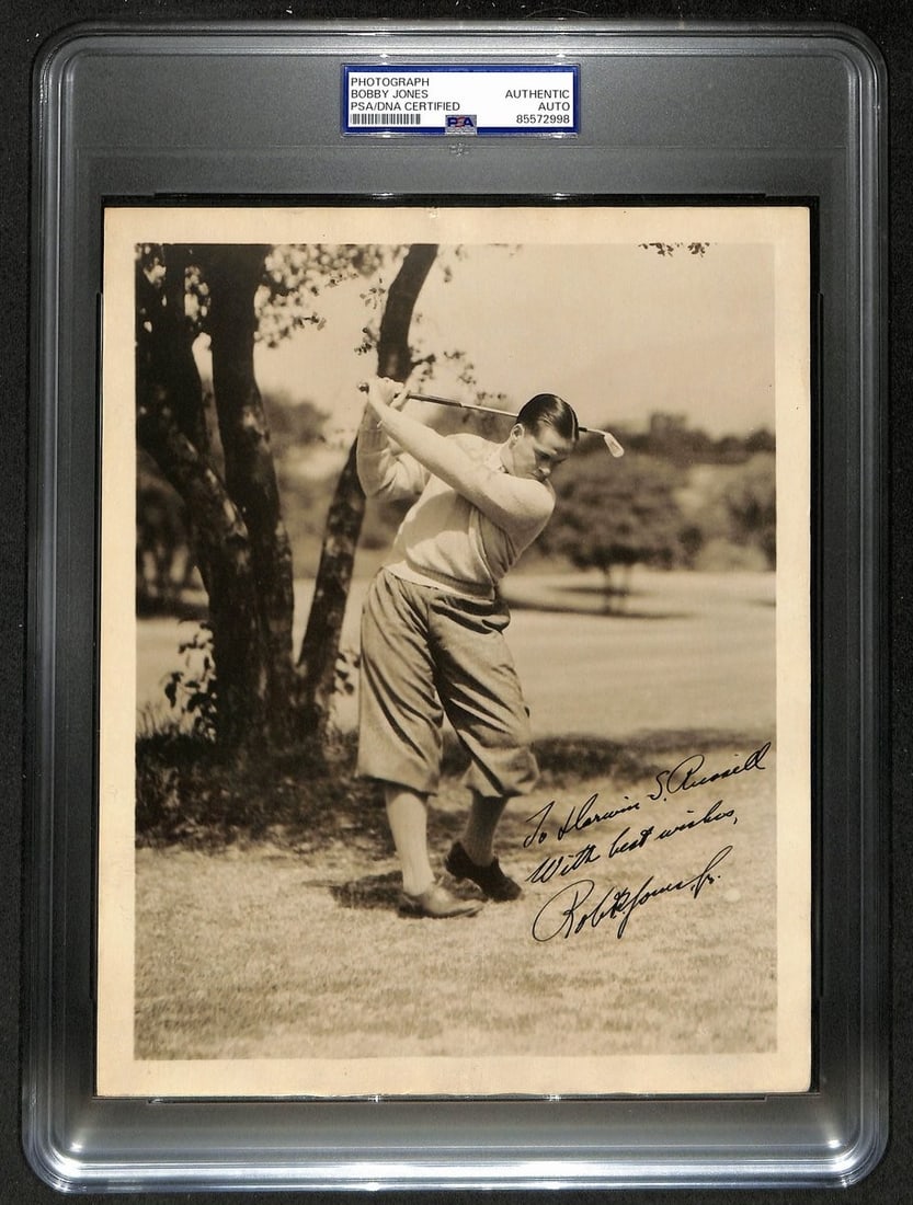 Robert T. Jones Jr. Signed Inscribed 8x10 B/W Golf Photo PSA/DNA (1 of 2)