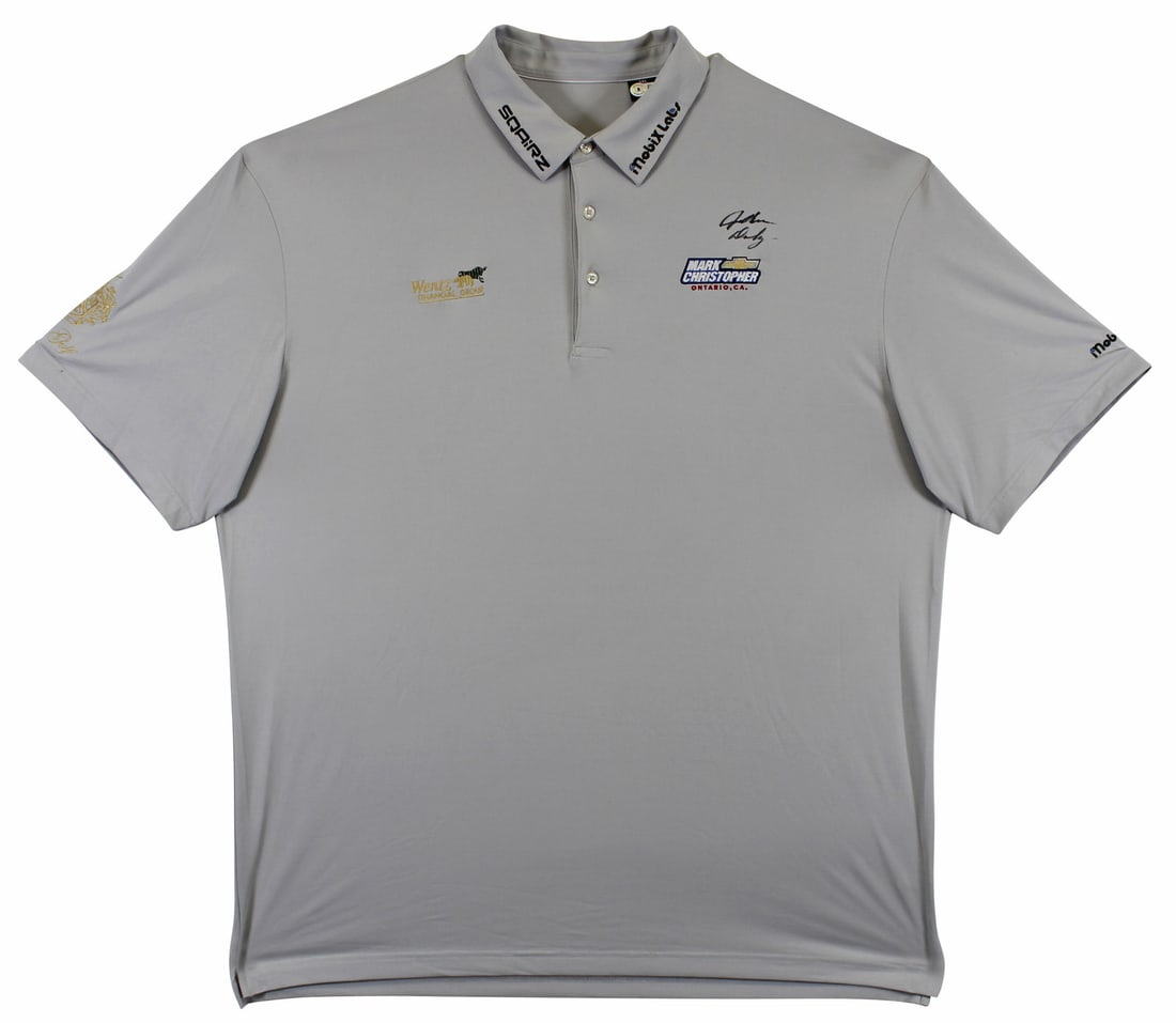 John Daly Signed Match Worn Grey Polo Shirt BAS Authenticated (1 of 5)