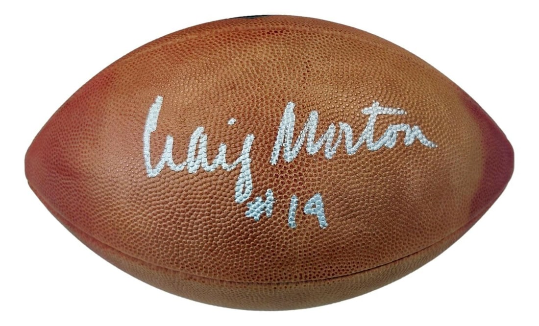 Craig Morton Autographed Cowboys Official Leather Football PSA Authenticated: Craig Morton Autographed Cowboys Official Leather Football PSA Authenticated This is an authentic official leather football signed by Craig Morton, a former NFL player known for his time with the Cowb