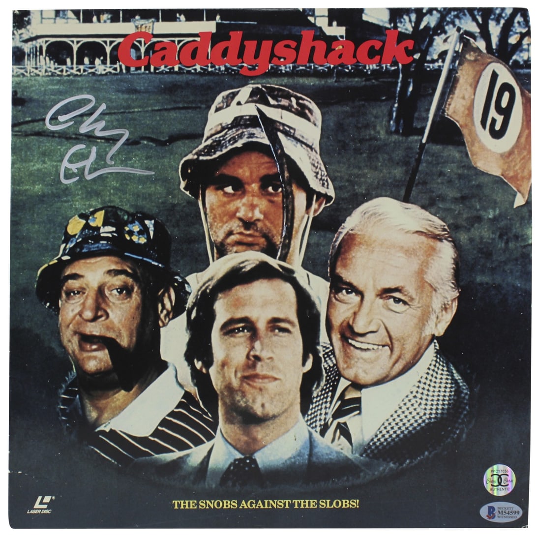 Chevy Chase Signed Caddyshack Laser Disc Cover with Disc Beckett COA (1 of 9)