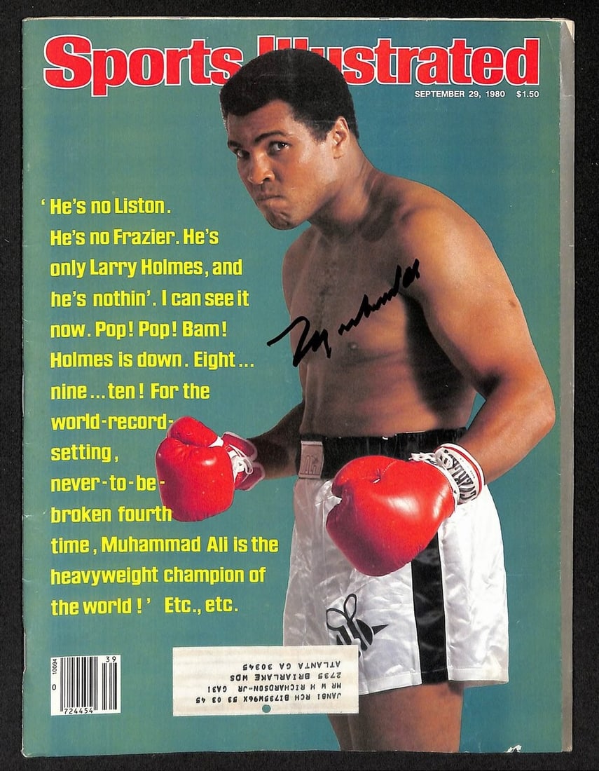 1980 Sports Illustrated Boxing Magazine Signed by Muhammad Ali PSA DNA Authenticated (1 of 4)