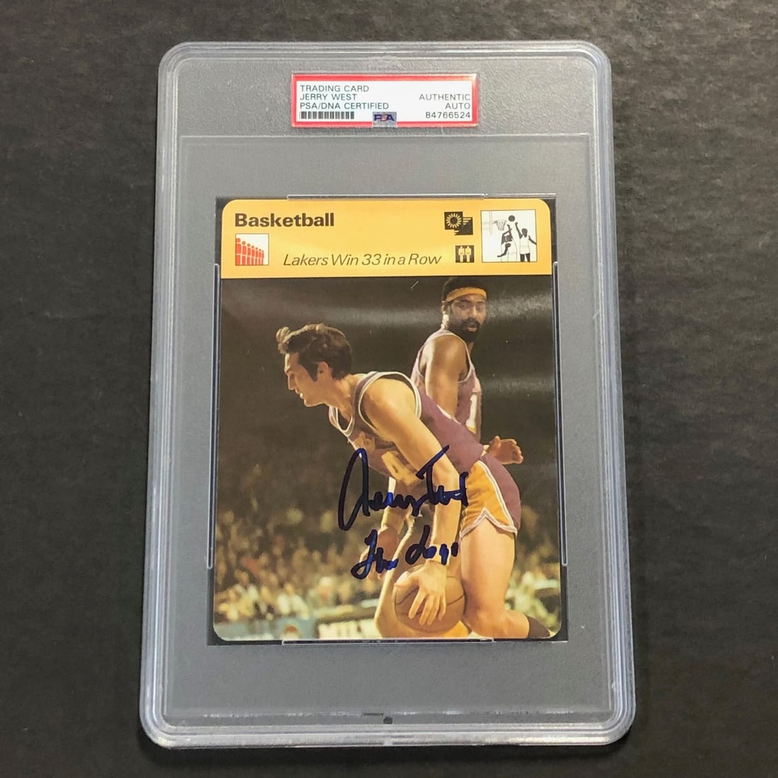 1977 Jerry West Signed Trading Card PSA/DNA Lakers Autograph (1 of 2)