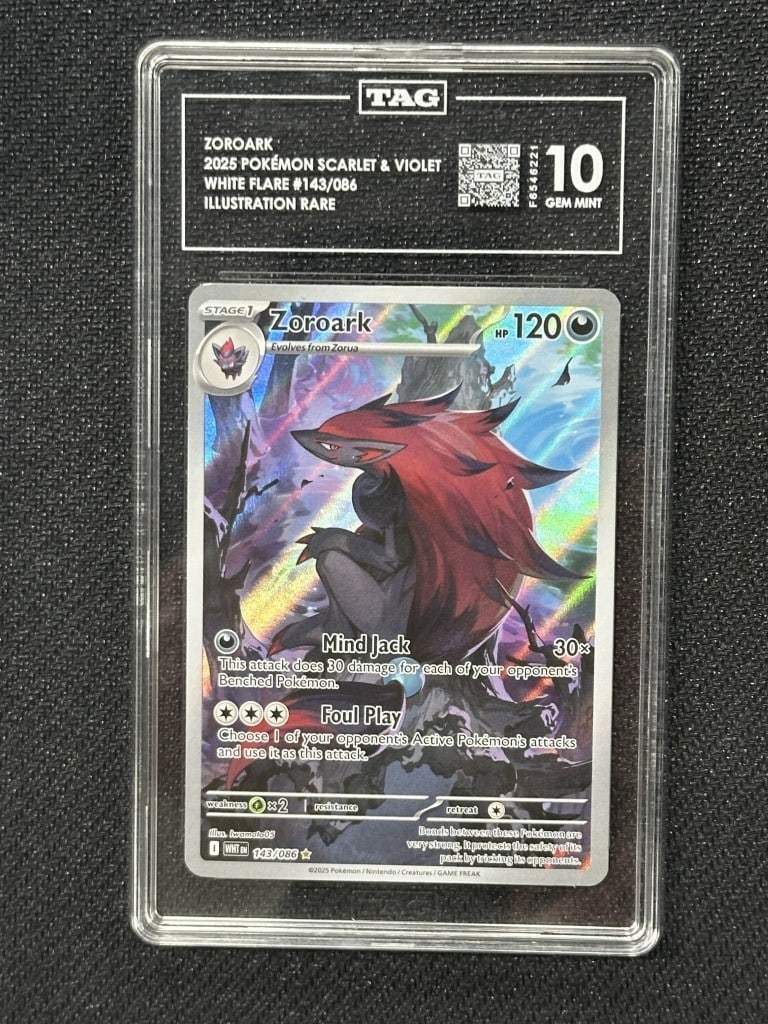 Zoroark Pokemon White Flare Rare Card TAG 10 (1 of 2)