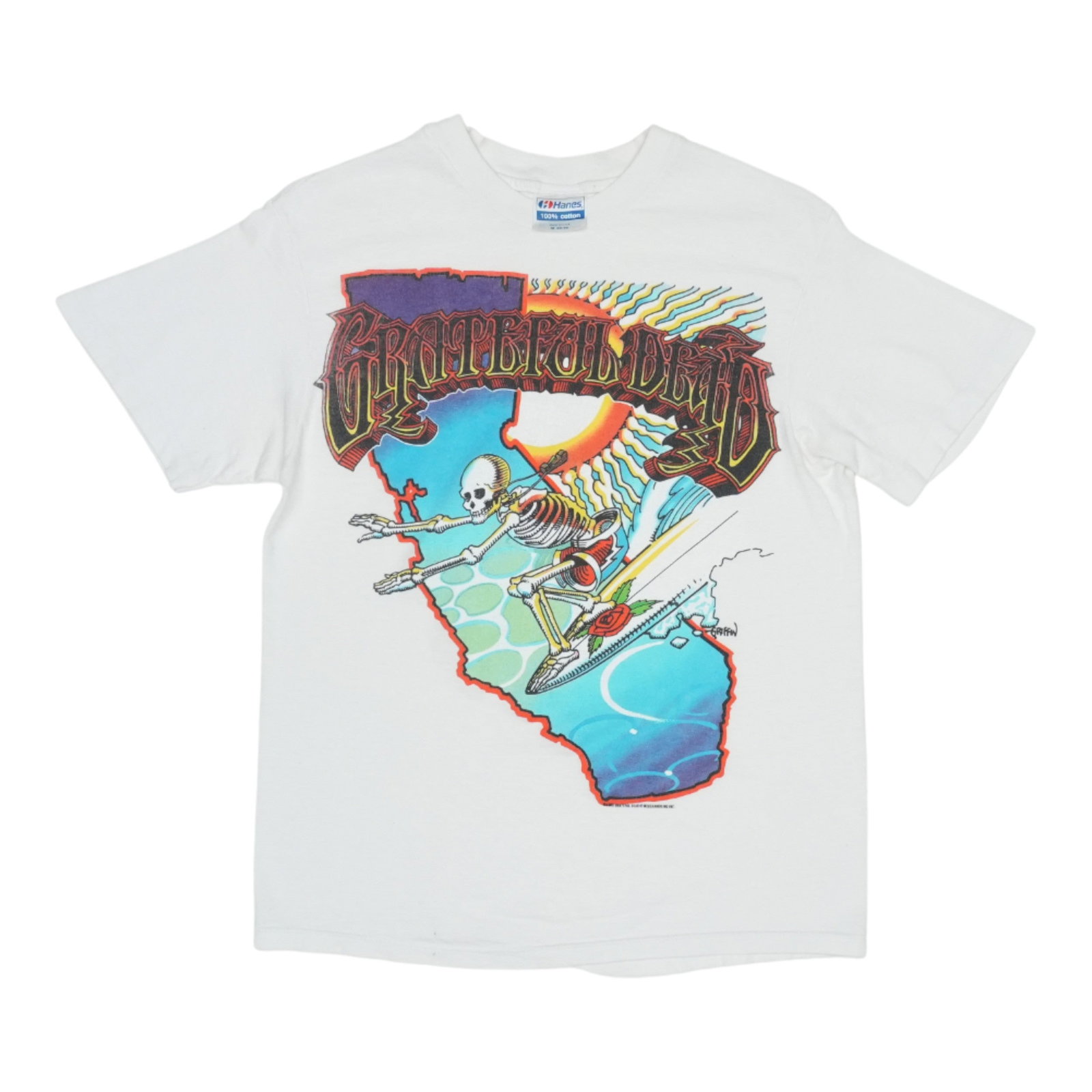 Vintage 1988 Grateful Dead White Cotton T Shirt Size Medium: Vintage 1988 Grateful Dead White Cotton T Shirt Size Medium This is an original vintage 1988 Grateful Dead shirt, not a modern reproduction. Made from 100% cotton, the shirt is white and features no g