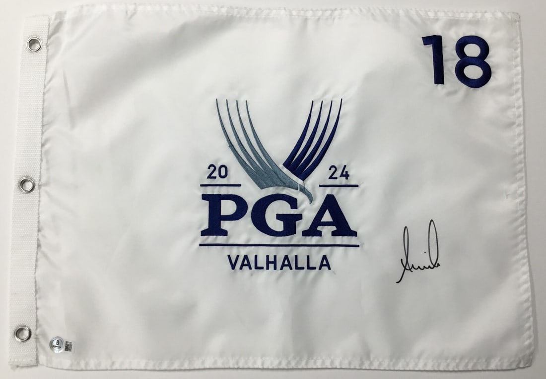 Annika Sorenstam Signed 2024 PGA Valhalla #18 Pin Flag Beckett Authenticated: Annika Sorenstam Signed 2024 PGA Valhalla #18 Pin Flag Beckett Authenticated Celebrate the legacy of golf with this officially licensed 2024 PGA Valhalla #18 pin flag, beautifully signed by the legend