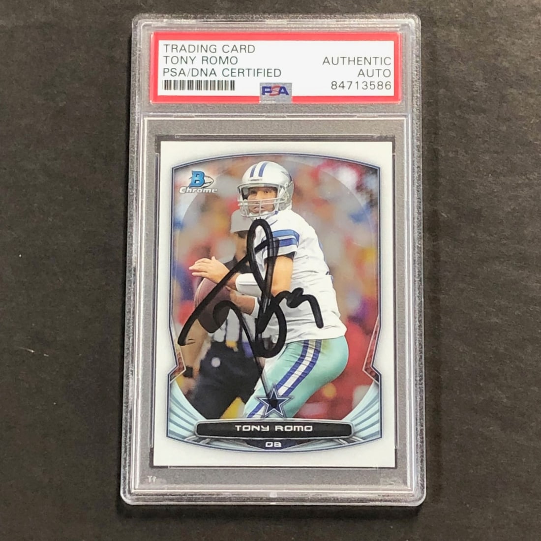 2013-2014 Bowman Chrome Tony Romo Signed Card PSA Authenticated (1 of 2)