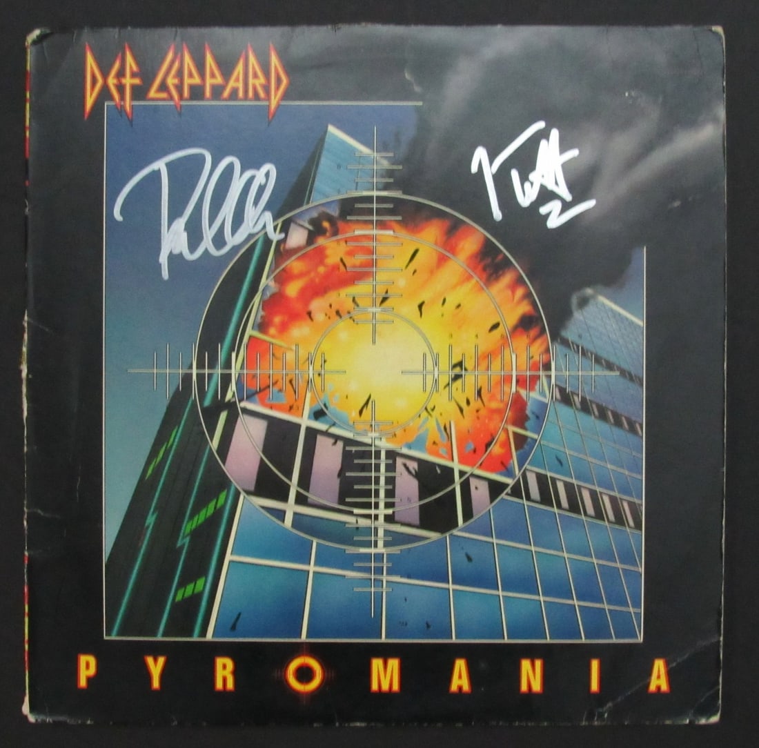 Def Leppard Pyromania Dual-Signed Album Joe Elliott Phil Collen JSA Authenticated (1 of 6)