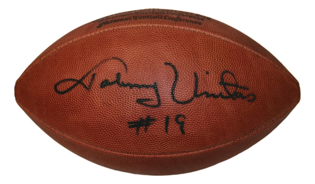 Johnny Unitas Signed NFL Wilson Leather Football PSA/DNA Colts (1 of 3)