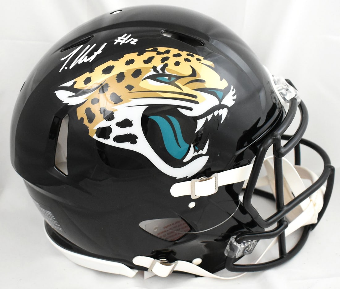 Travis Hunter Autographed Jacksonville Jaguars Authentic Helmet Beckett (1 of 5)