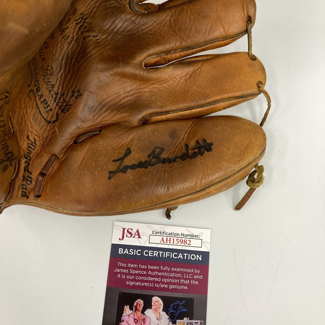 Lew Burdette Signed 1950s Baseball Glove with JSA COA (1 of 7)