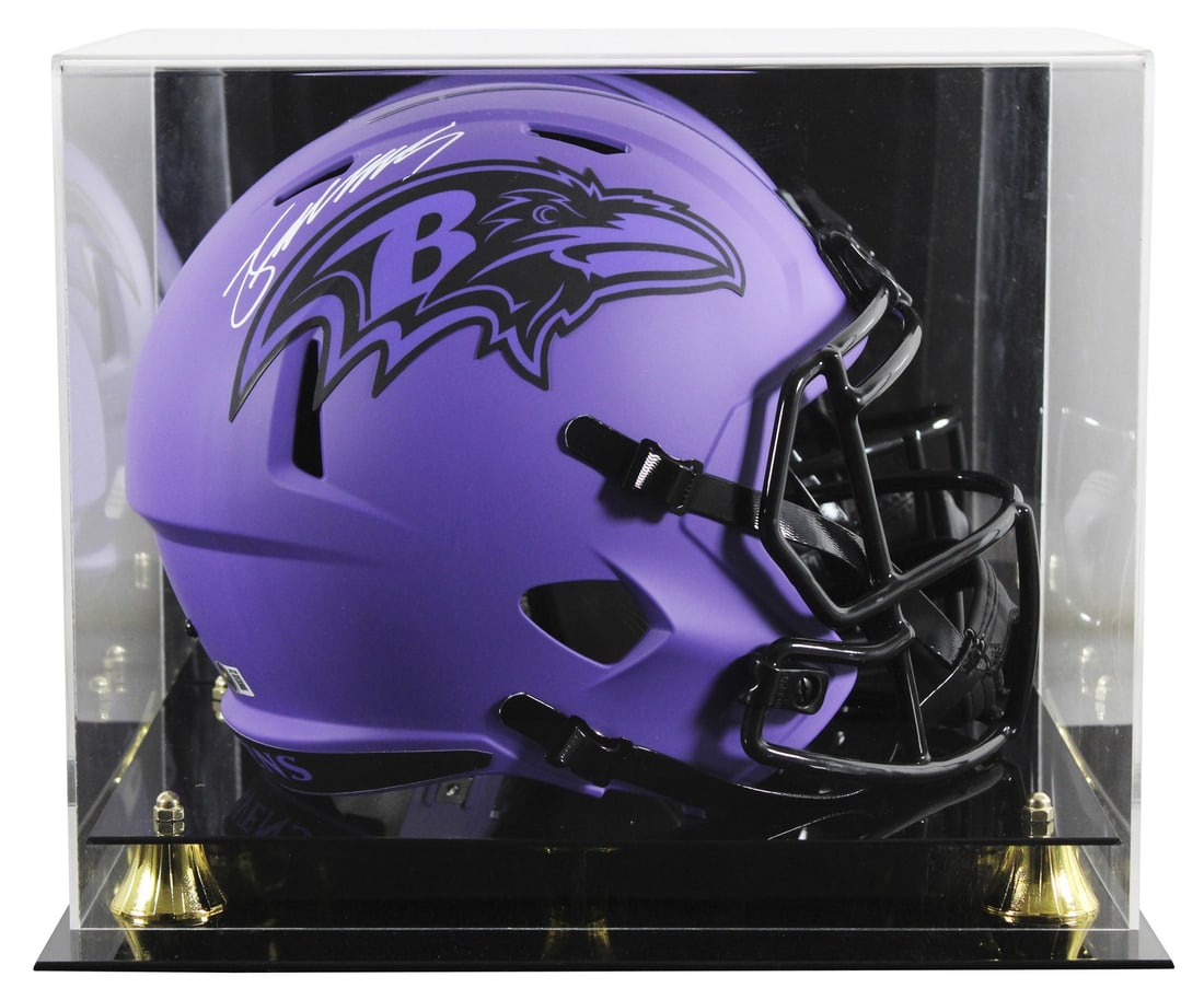 Zay Flowers Signed Baltimore Ravens Full Size Helmet with BAS Authentication: Zay Flowers Signed Baltimore Ravens Full Size Helmet with BAS Authentication This authentic Baltimore Ravens full-size speed replica helmet features the signature of Zay Flowers, a talented player for
