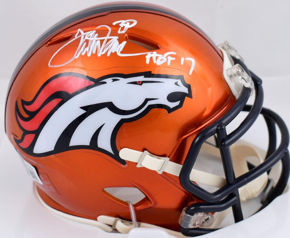 Terrell Davis Signed Denver Broncos Mini Helmet Beckett Hologram (1 of 10)