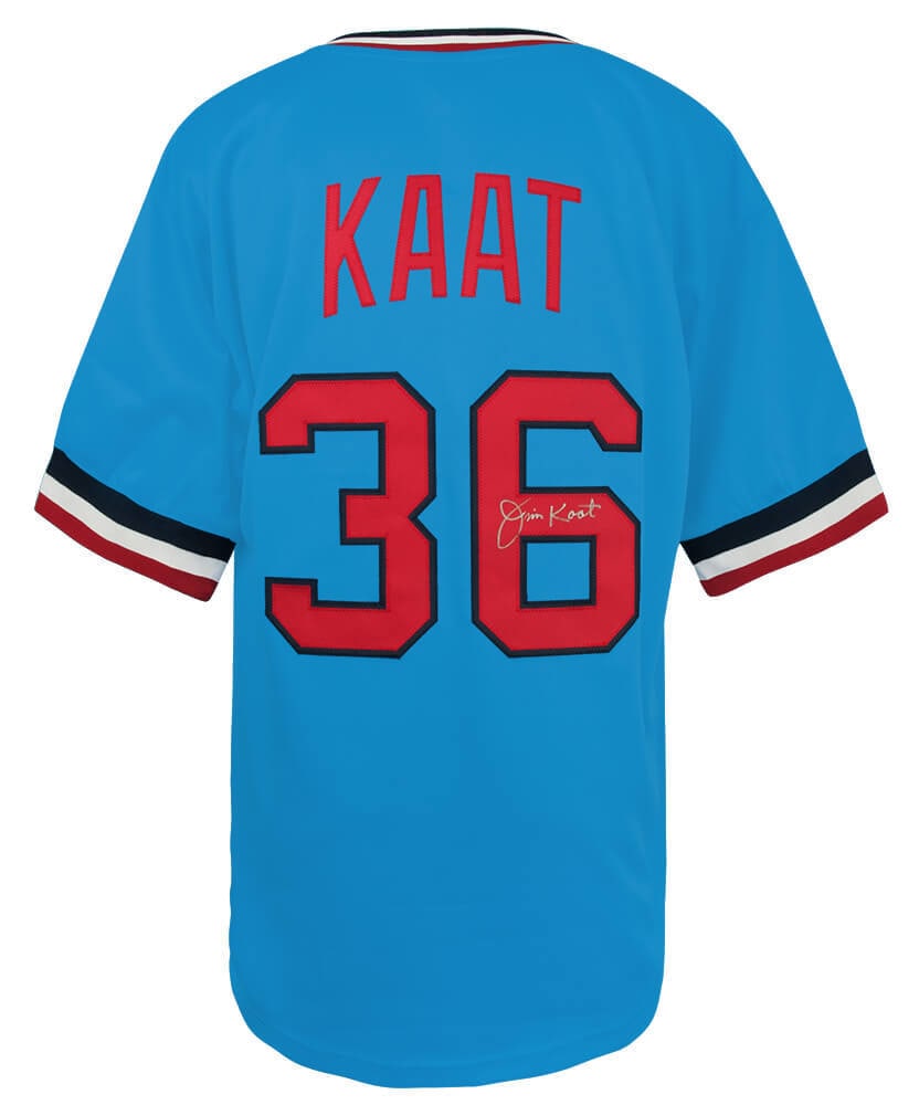 Jim Kaat Signed Minnesota Twins Baby Blue Jersey with COA: Jim Kaat Signed Minnesota Twins Baby Blue Jersey with COA Celebrate the legacy of baseball with this Jim Kaat signed baby blue throwback custom baseball jersey from the Minnesota Twins. This original