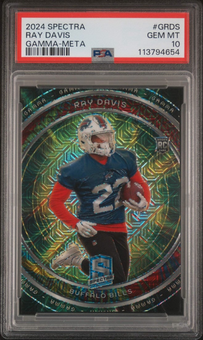 2024 Panini Spectra Ray Davis #GRDSS /30 PSA 10 Football Card (1 of 2)