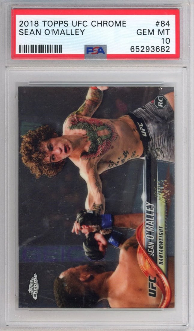 2018 Topps Chrome Sean O'Malley #84 Rookie PSA 10 UFC Card (1 of 2)