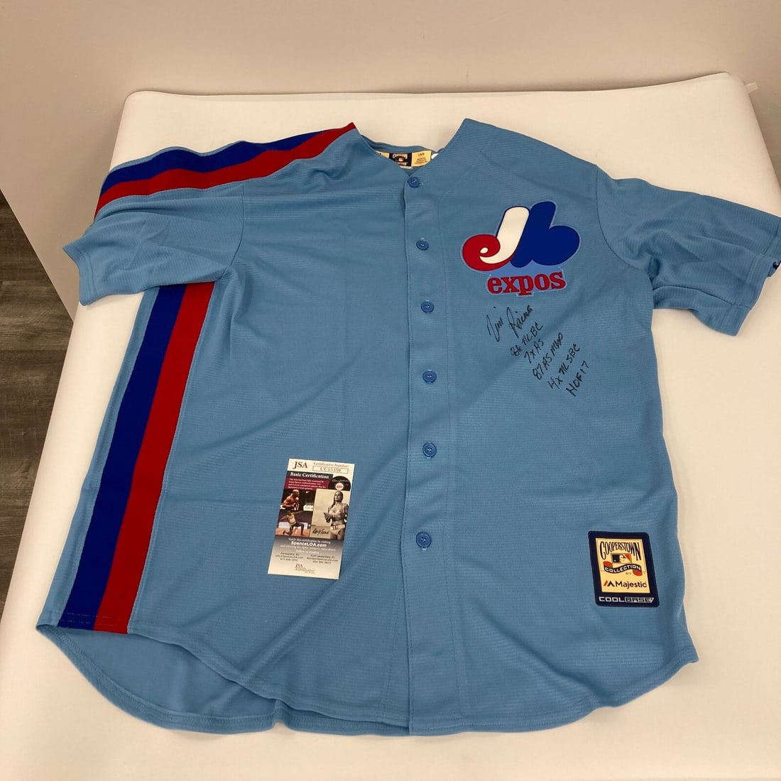 Tim Raines Signed Montreal Expos Jersey with Inscriptions JSA COA (1 of 9)