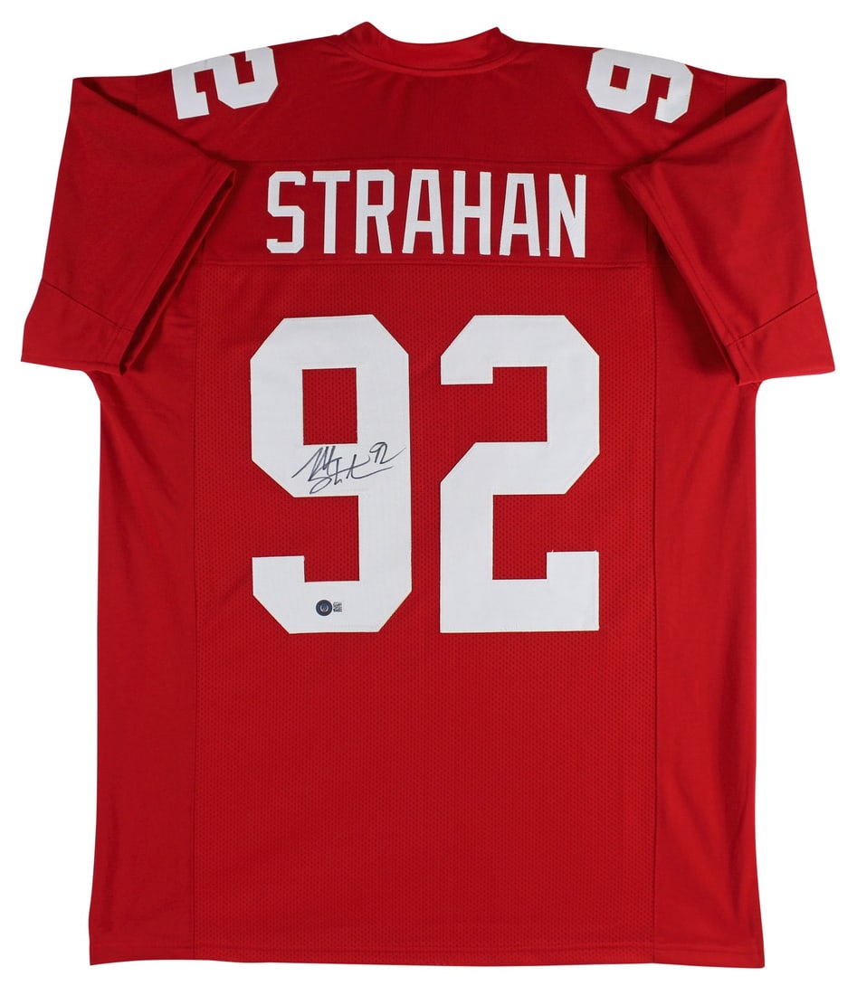 Michael Strahan Signed Red Jersey New York Giants BAS Authenticated (1 of 7)