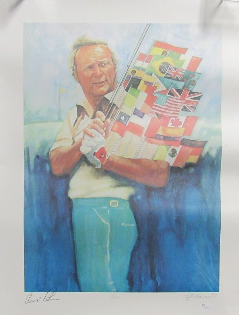 18x24 Poster Signed by Arnold Palmer and Cliff Kearns JSA Authenticated 9 of 500 (1 of 5)