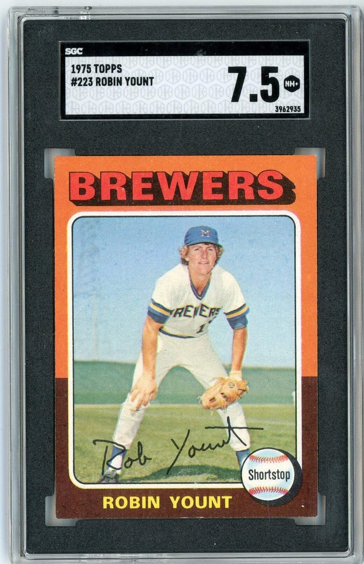 1975 Topps Robin Yount Rookie Baseball Card SGC 7.5 Authentic MLB (1 of 2)
