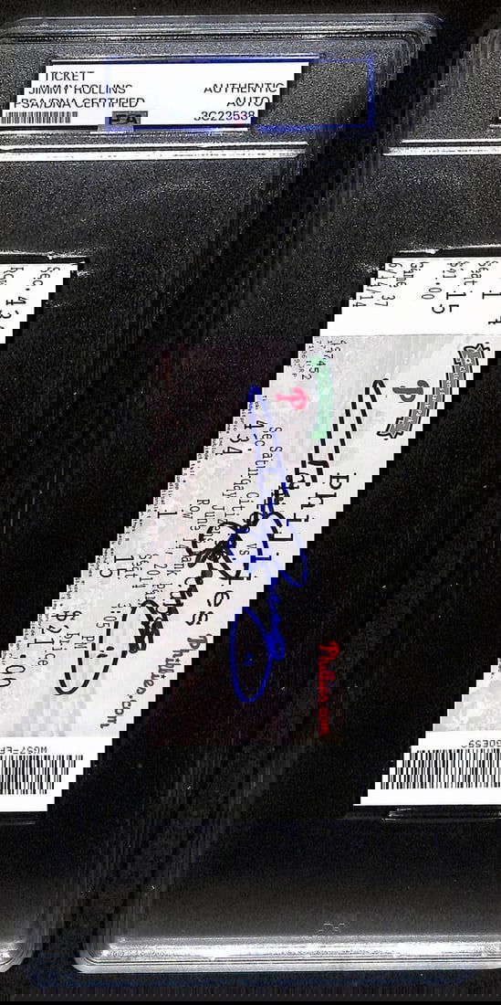 Jimmy Rollins Autographed Ticket 6/14/2014 Phillies vs Cubs PSA/DNA: Jimmy Rollins Autographed Ticket 6/14/2014 Phillies vs Cubs PSA/DNA This is an original signed ticket from the June 14, 2014 game between the Philadelphia Phillies and the Chicago Cubs. The ticket fea