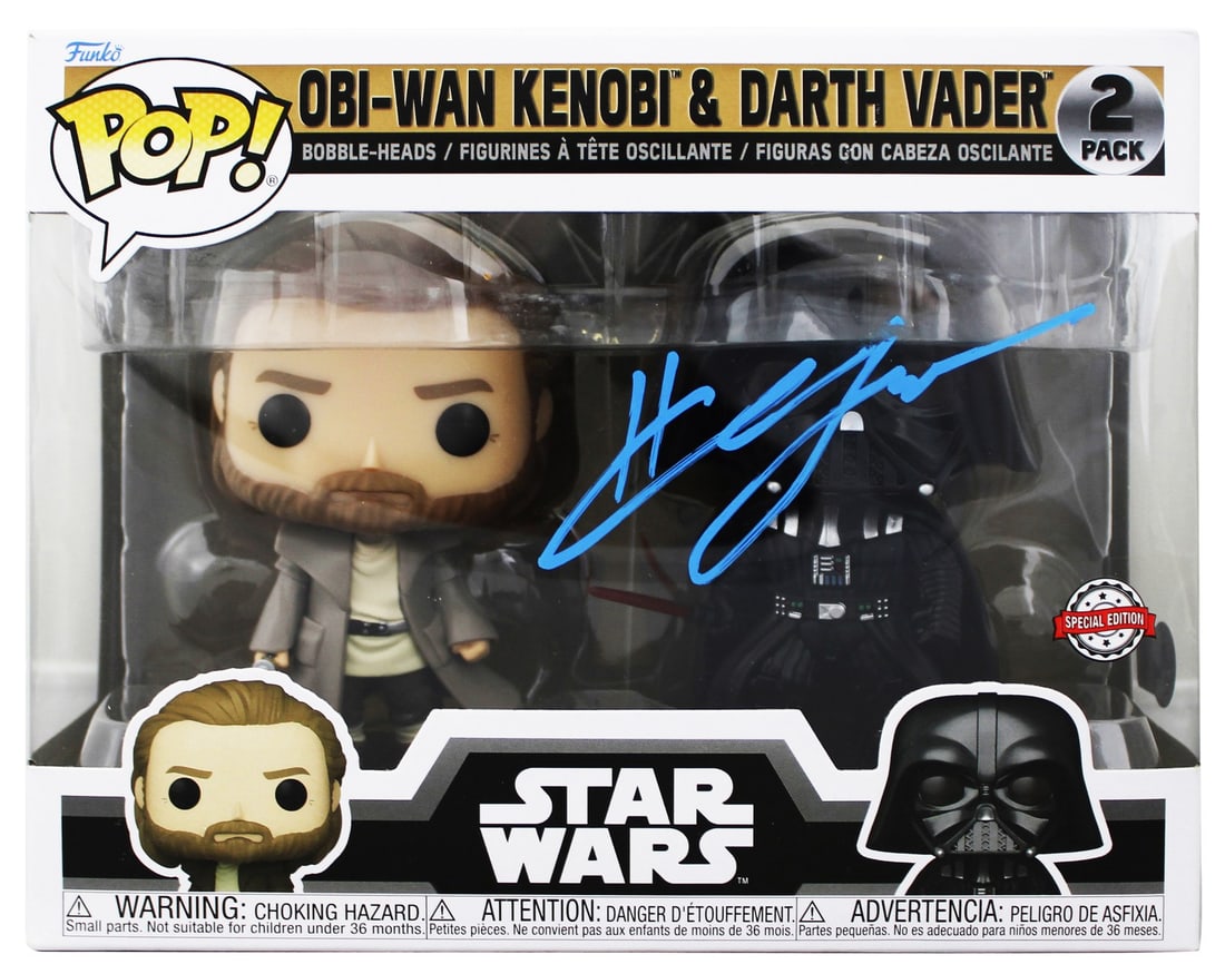 Hayden Christensen Star Wars Signed Funko Pop 2 Pack BAS #BQ44801 (1 of 7)