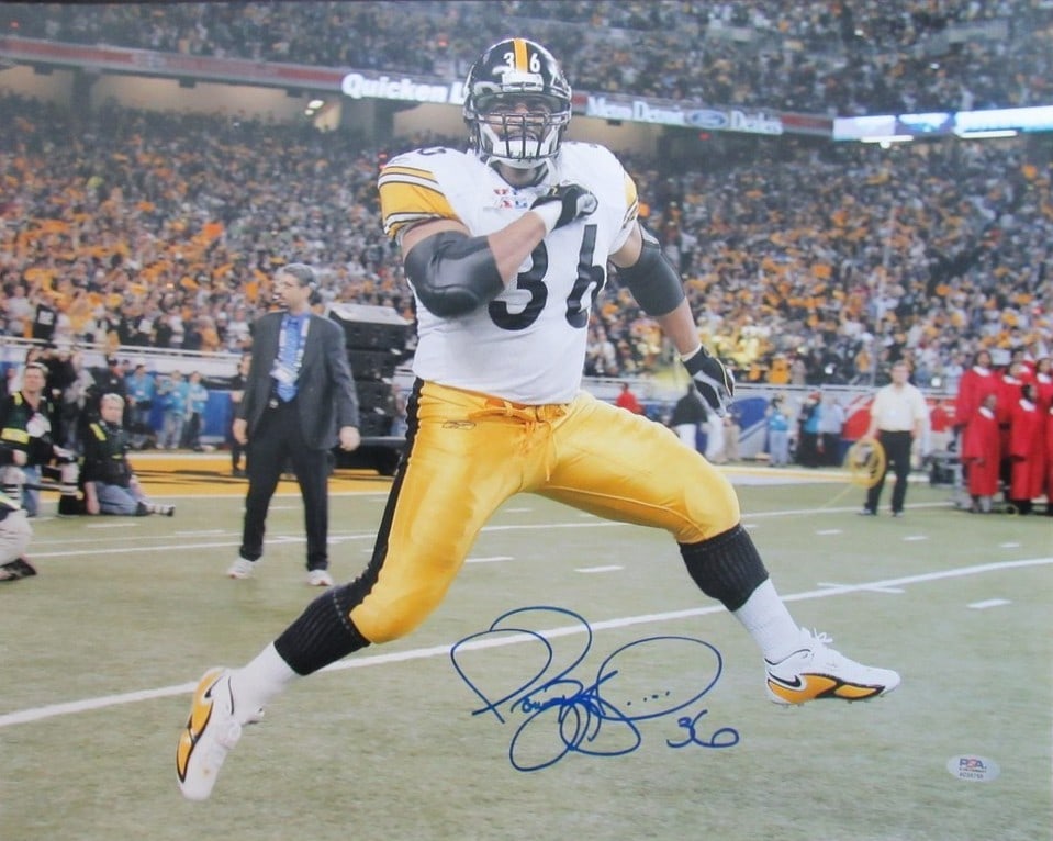 16x20 Photograph Jerome Bettis Hand Signed Pittsburgh Steelers PSA DNA Authenticated (1 of 3)