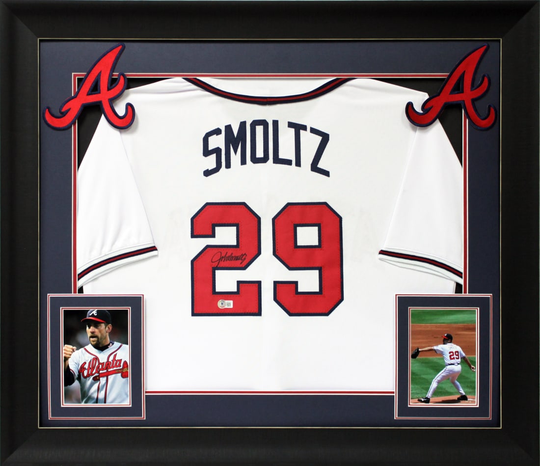 John Smoltz Signed Framed Jersey Atlanta Braves BAS Authenticated (1 of 1)