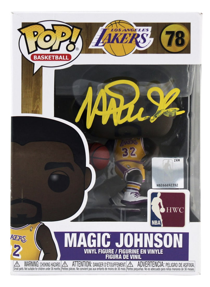 Magic Johnson Signed Lakers NBA HWC #78 Funko Pop BAS Authenticated (1 of 8)