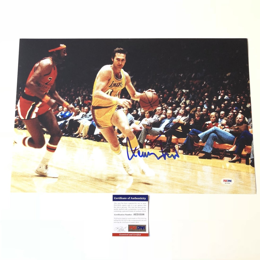 Jerry West Autographed 12x18 Photo PSA/DNA Los Angeles Lakers (1 of 3)