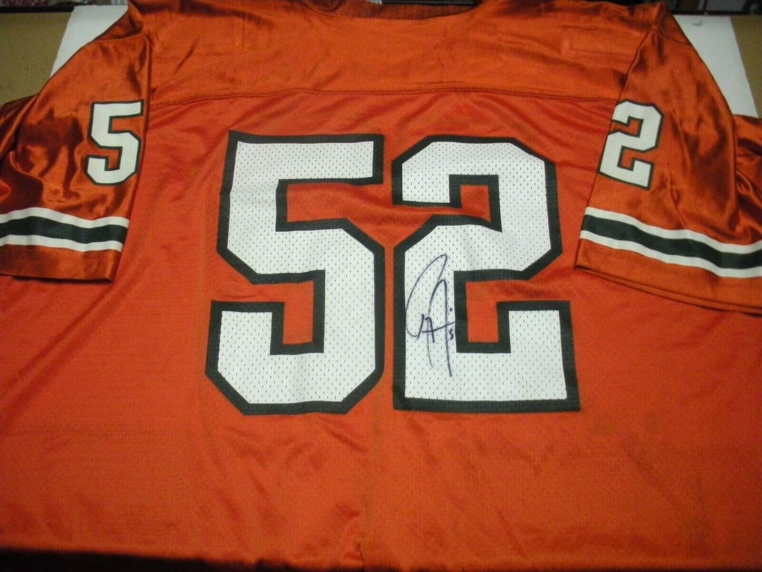 Ray Lewis Signed Miami Hurricanes Nike Jersey with COA (1 of 2)