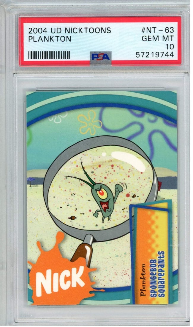 2004 Nicktoons Plankton #NT-63 PSA 10 Spongebob Card Authentic (1 of 2)