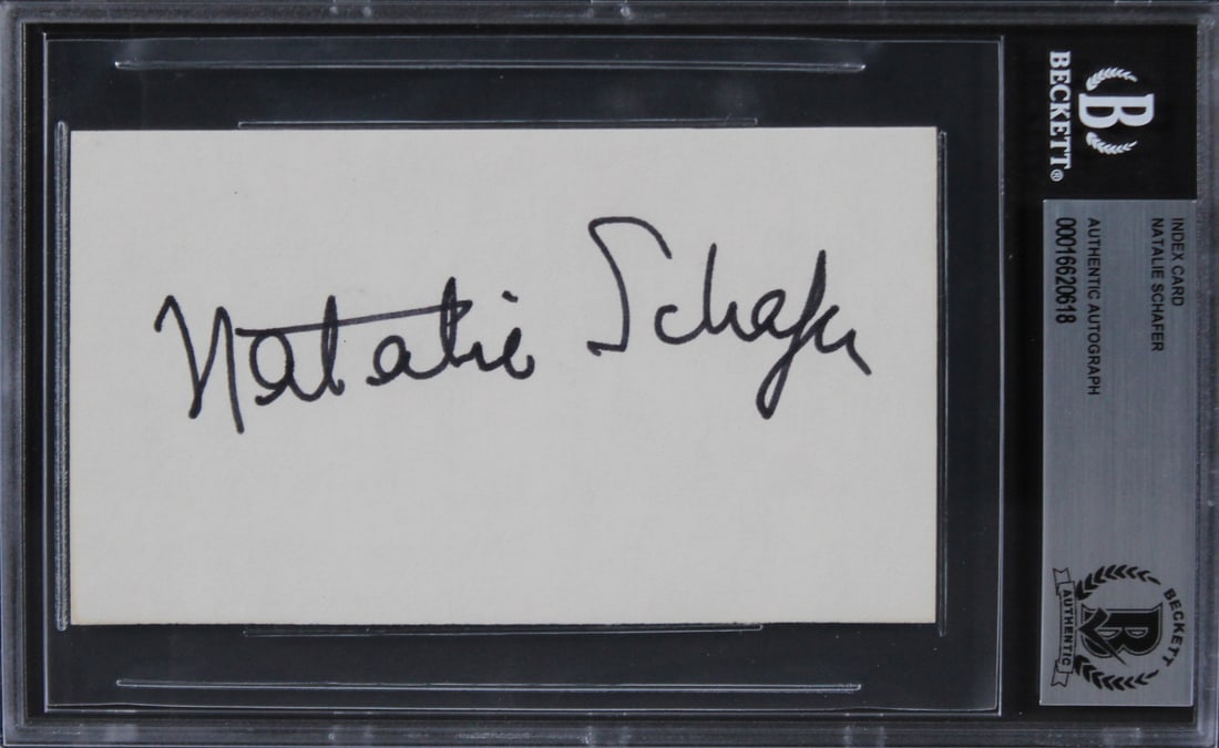 Natalie Schafer Signed Gilligan's Island Index Card Beckett Authenticated (1 of 2)