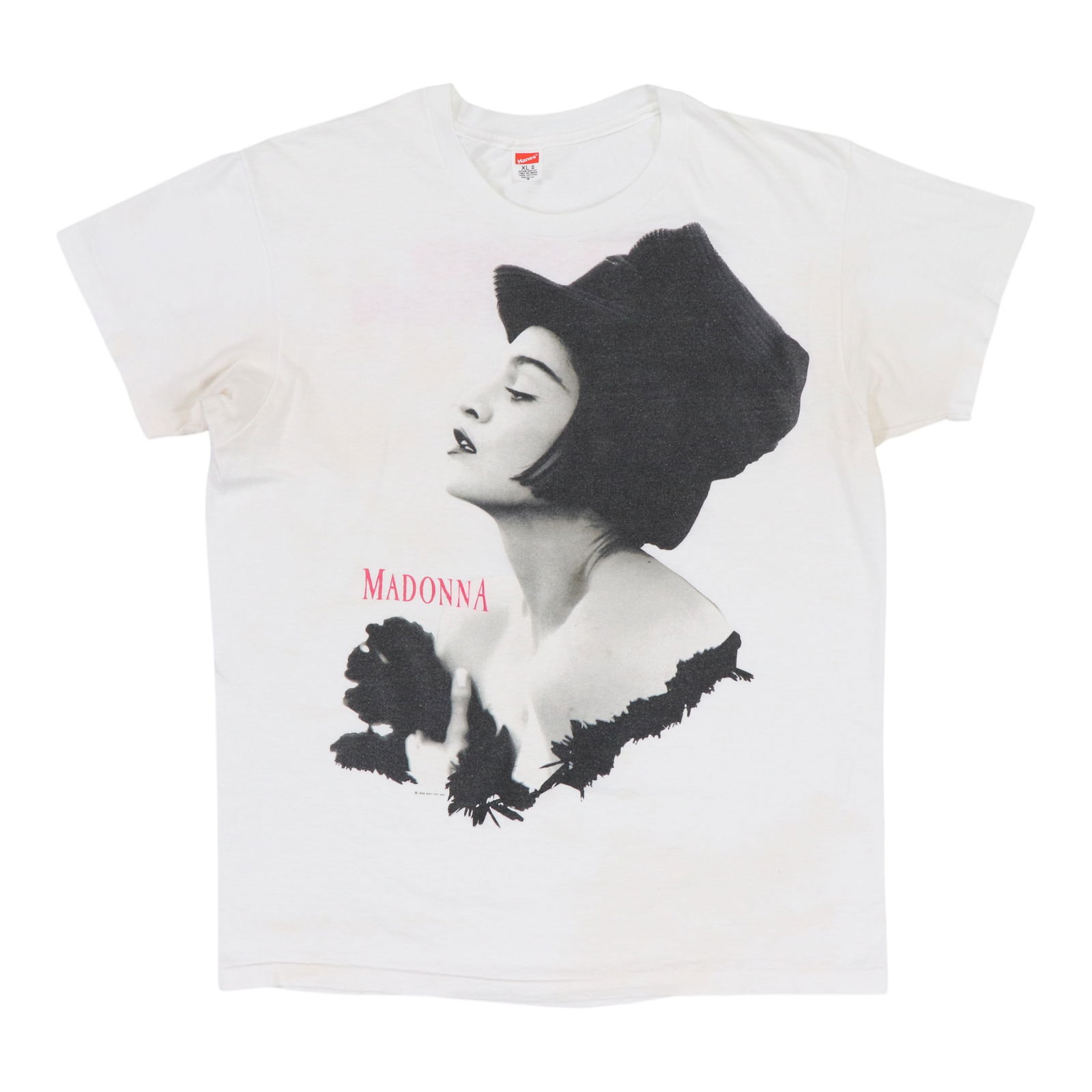 Vintage 1990 Blond Ambition Tour Madonna Graphic T Shirt White Cotton XL (1 of 11)