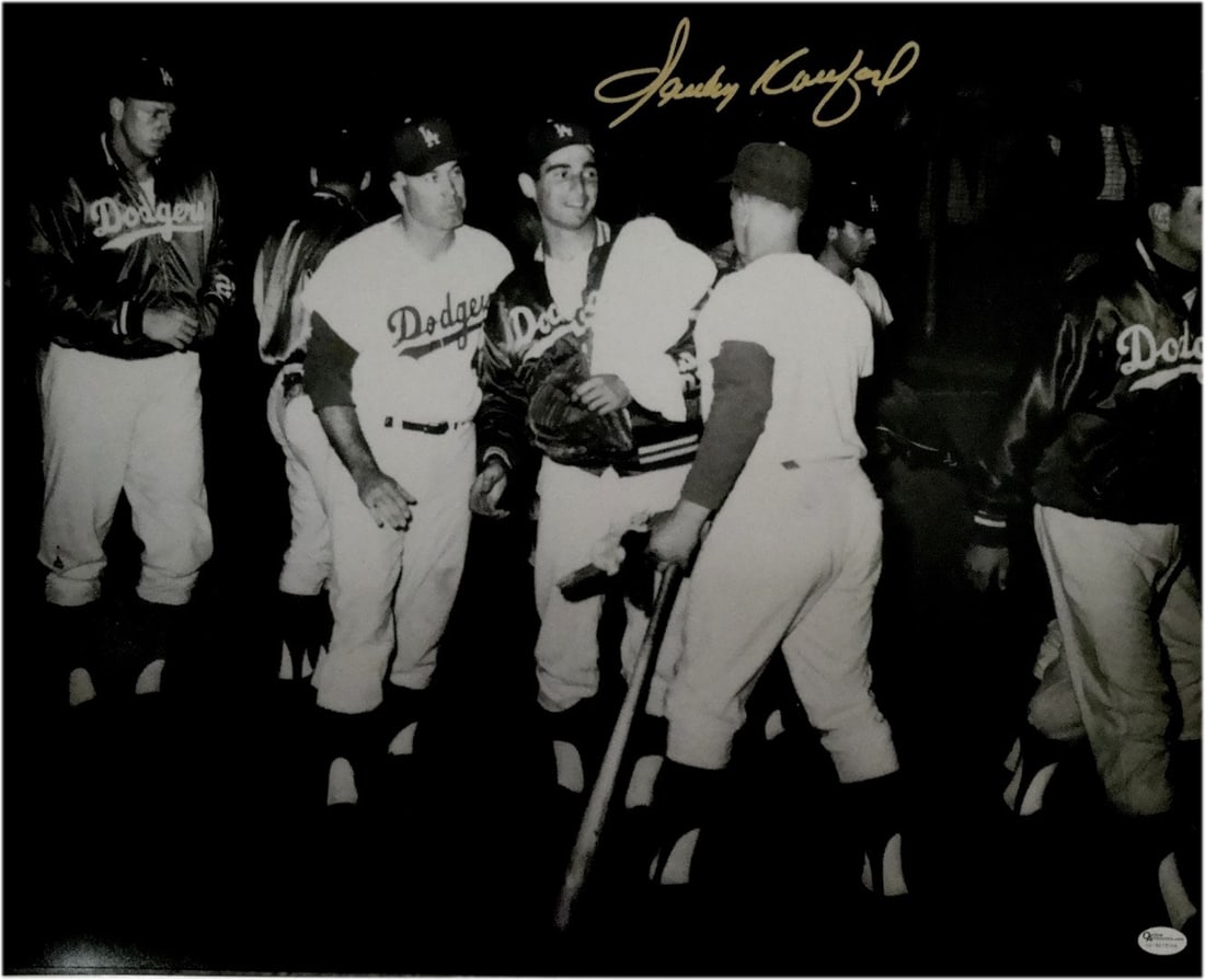 Sandy Koufax Autographed 16x20 Photo Dodgers Authenticated by Online Authentics: Sandy Koufax Autographed 16x20 Photo Dodgers Authenticated by Online Authentics This remarkable 16x20 photo captures the legendary Sandy Koufax, showcasing his dynamic presence as a player for the Los