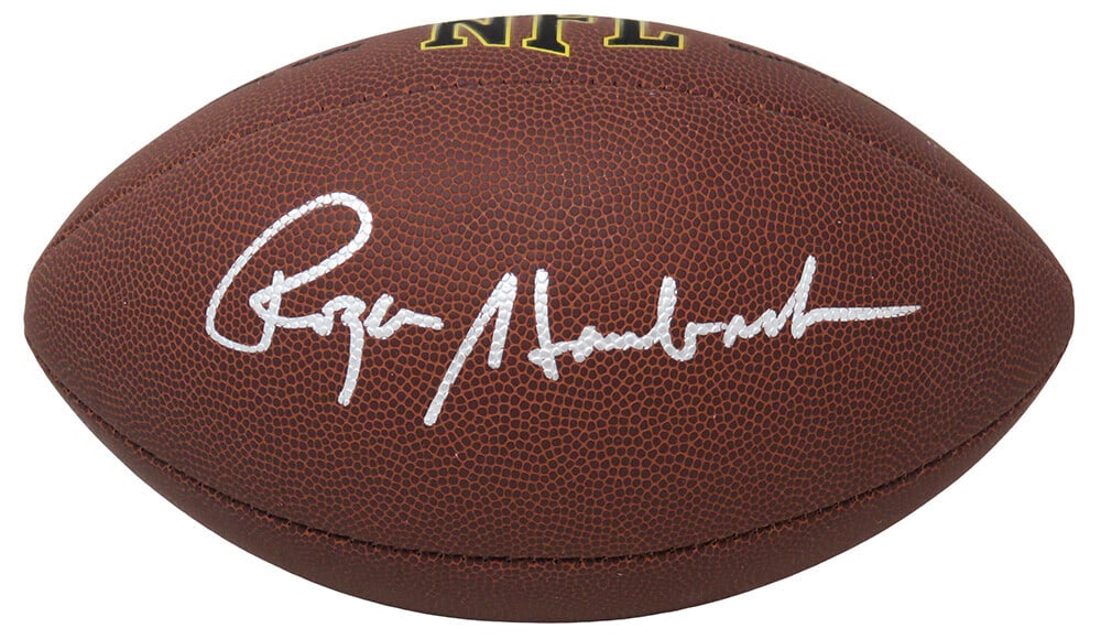 Roger Staubach Signed Wilson NFL Football with COA Dallas Cowboys (1 of 1)