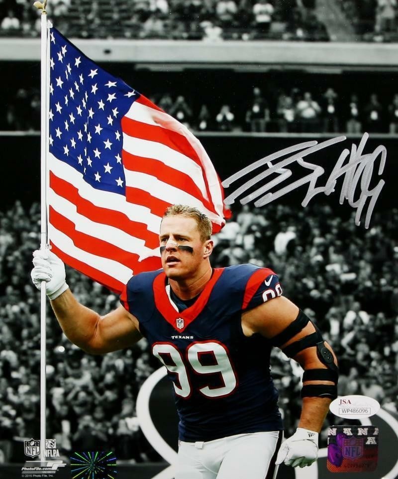 J.J. Watt Autographed Houston Texans 8x10 Photo JSA Authenticated (1 of 6)