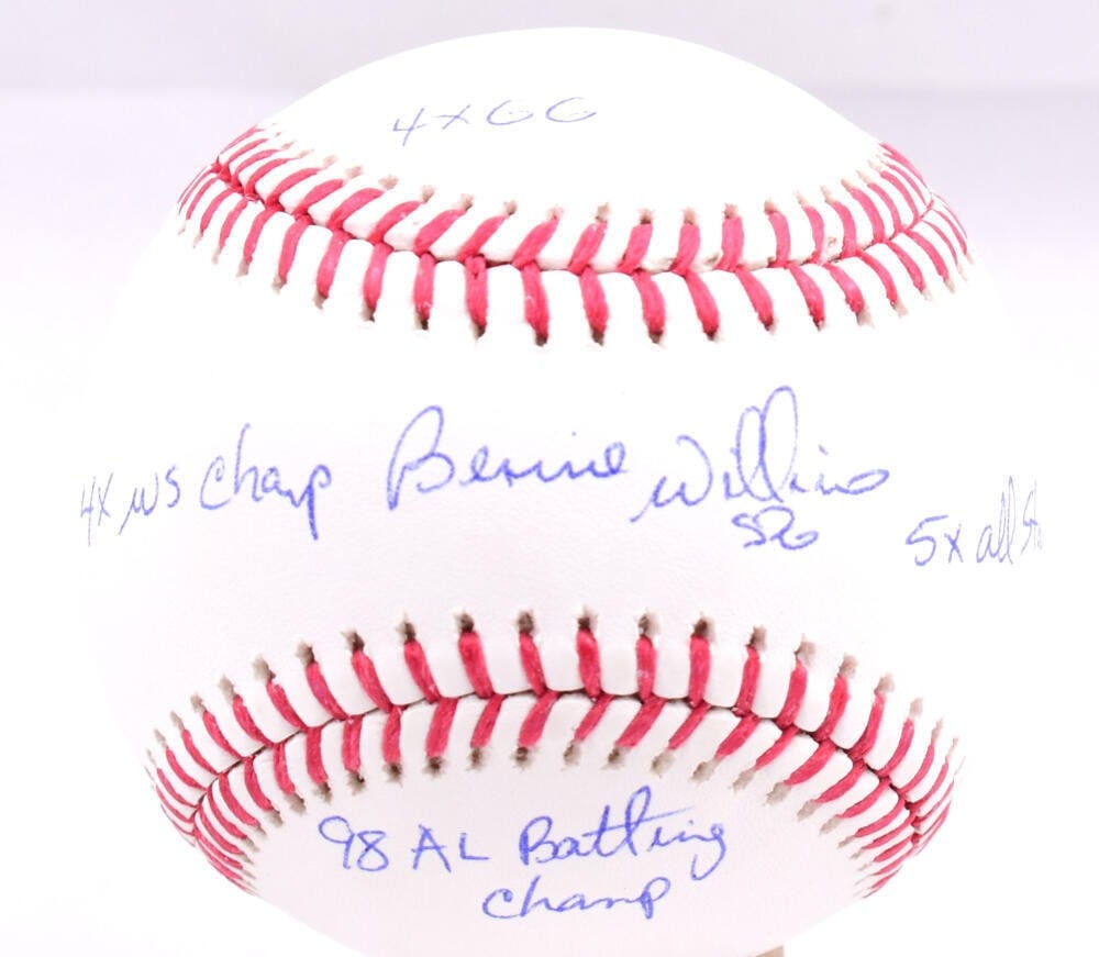 Bernie Williams Signed Rawlings OML Baseball 4 Inscriptions Beckett Auth (1 of 10)